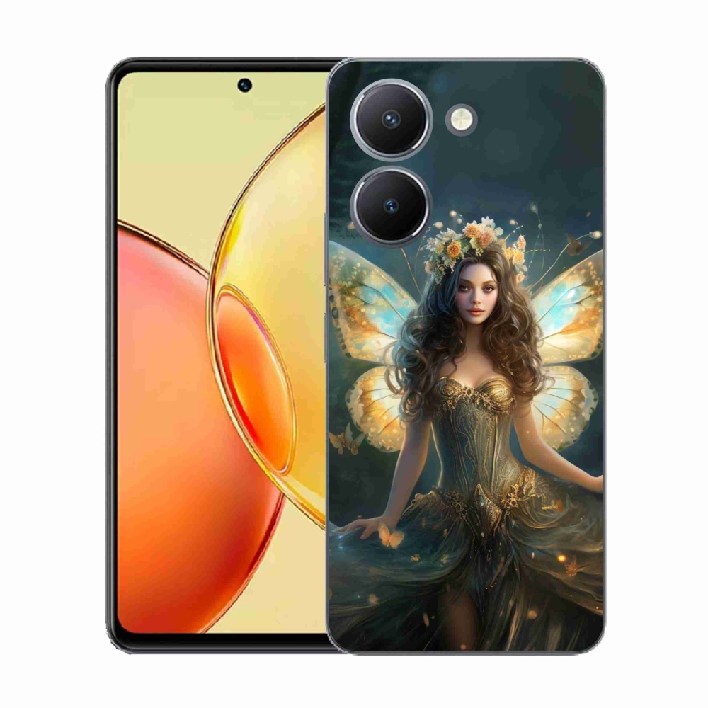 Gél borító mmCase a Vivo Y36-hoz - pillangó nő