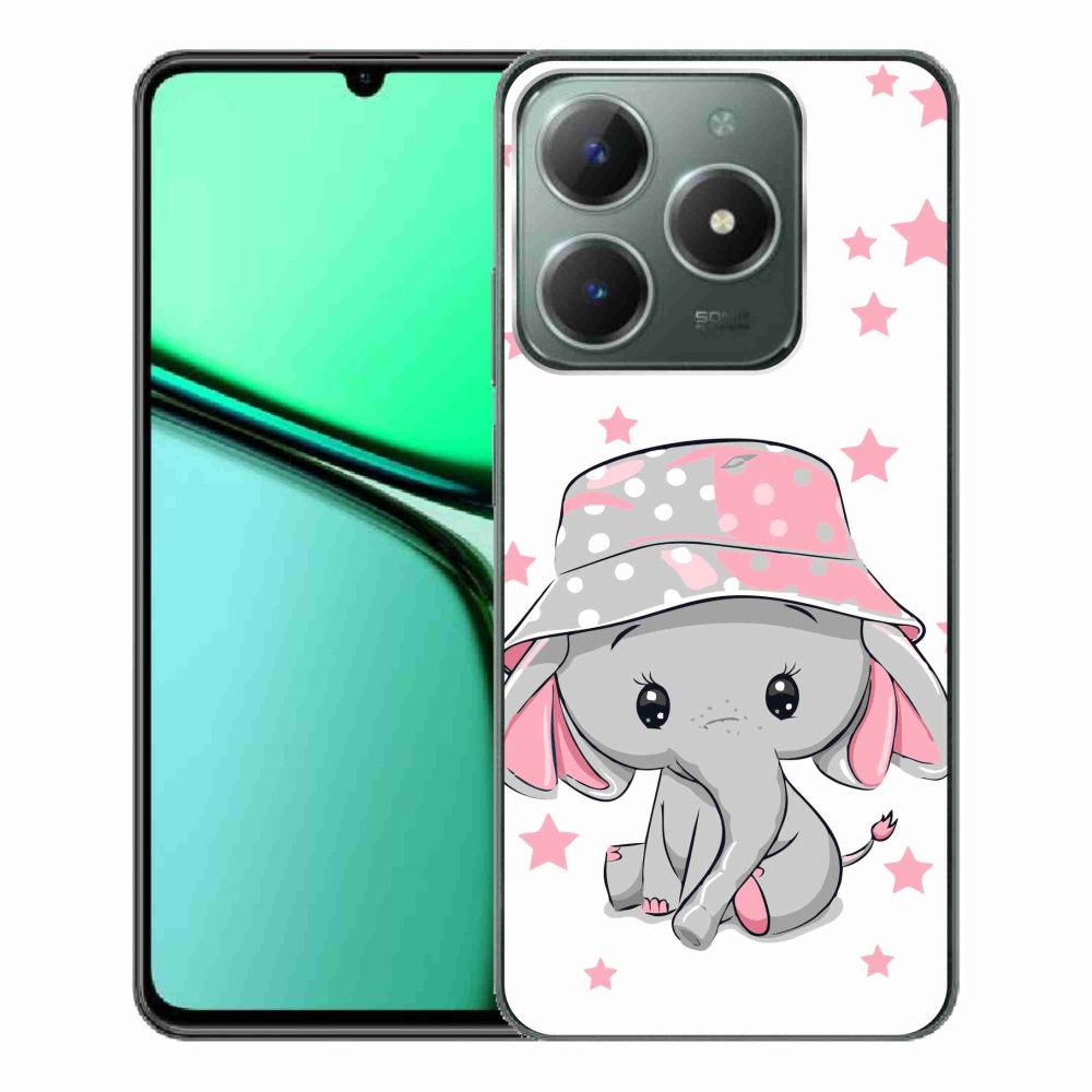 Gél borító mmCase a Realme C61 készülékhez - rózsaszín elefánt