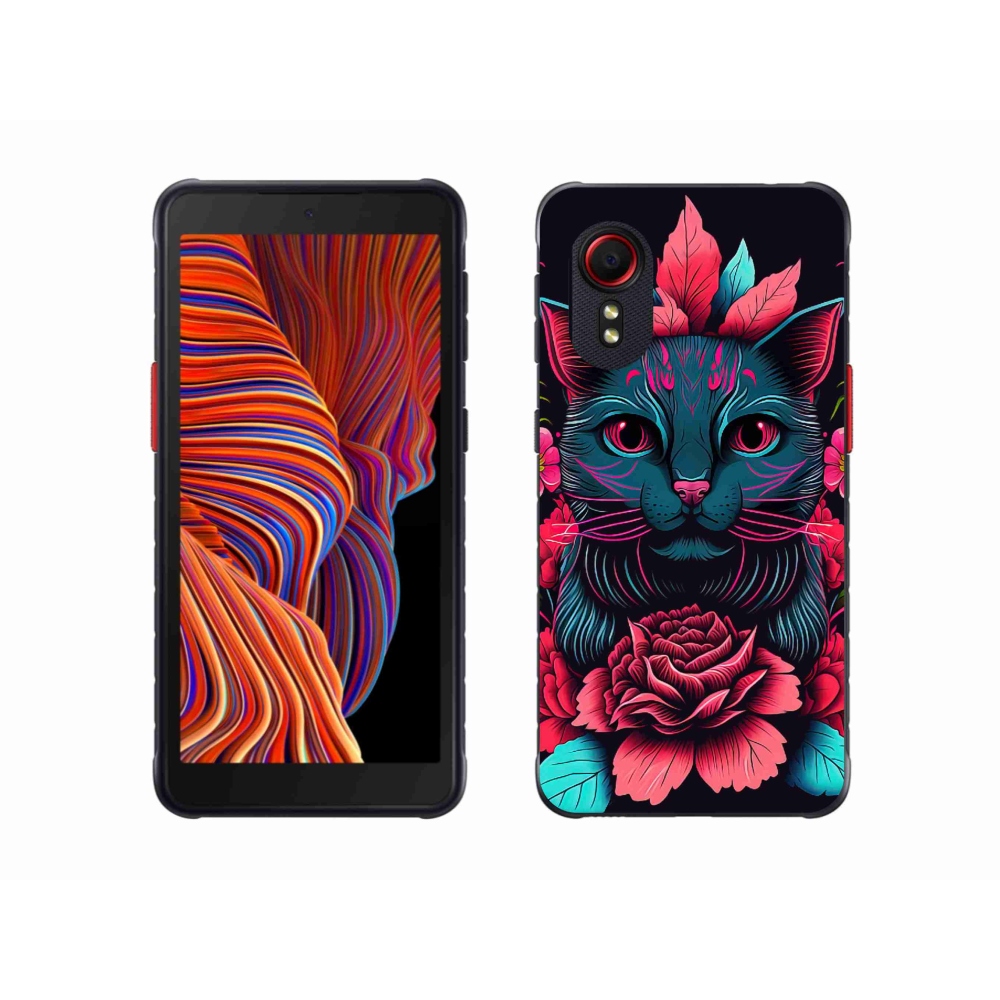 Gél borító mmCase Samsung Galaxy Xcover 5 készülékhez - virágok és macskák