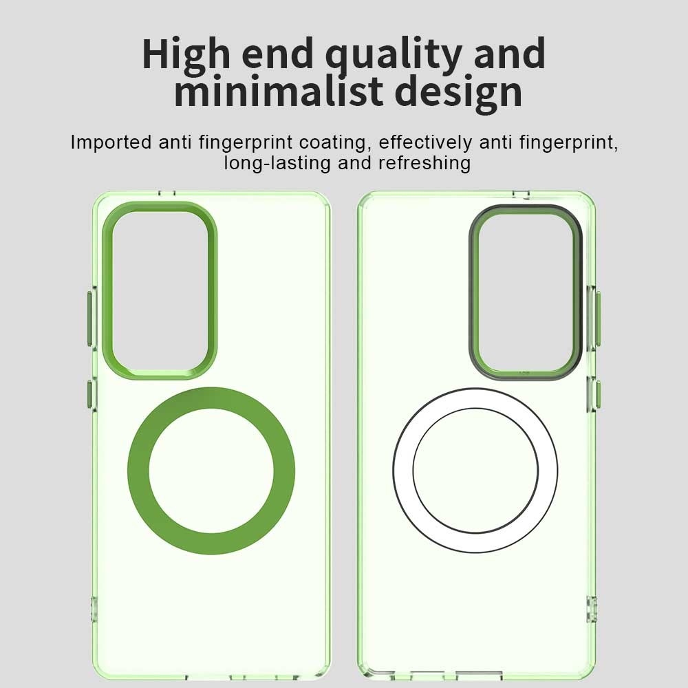 Candy zselés tok MagSafe-val a Samsung Galaxy S25 Ultra készülékre - zöld