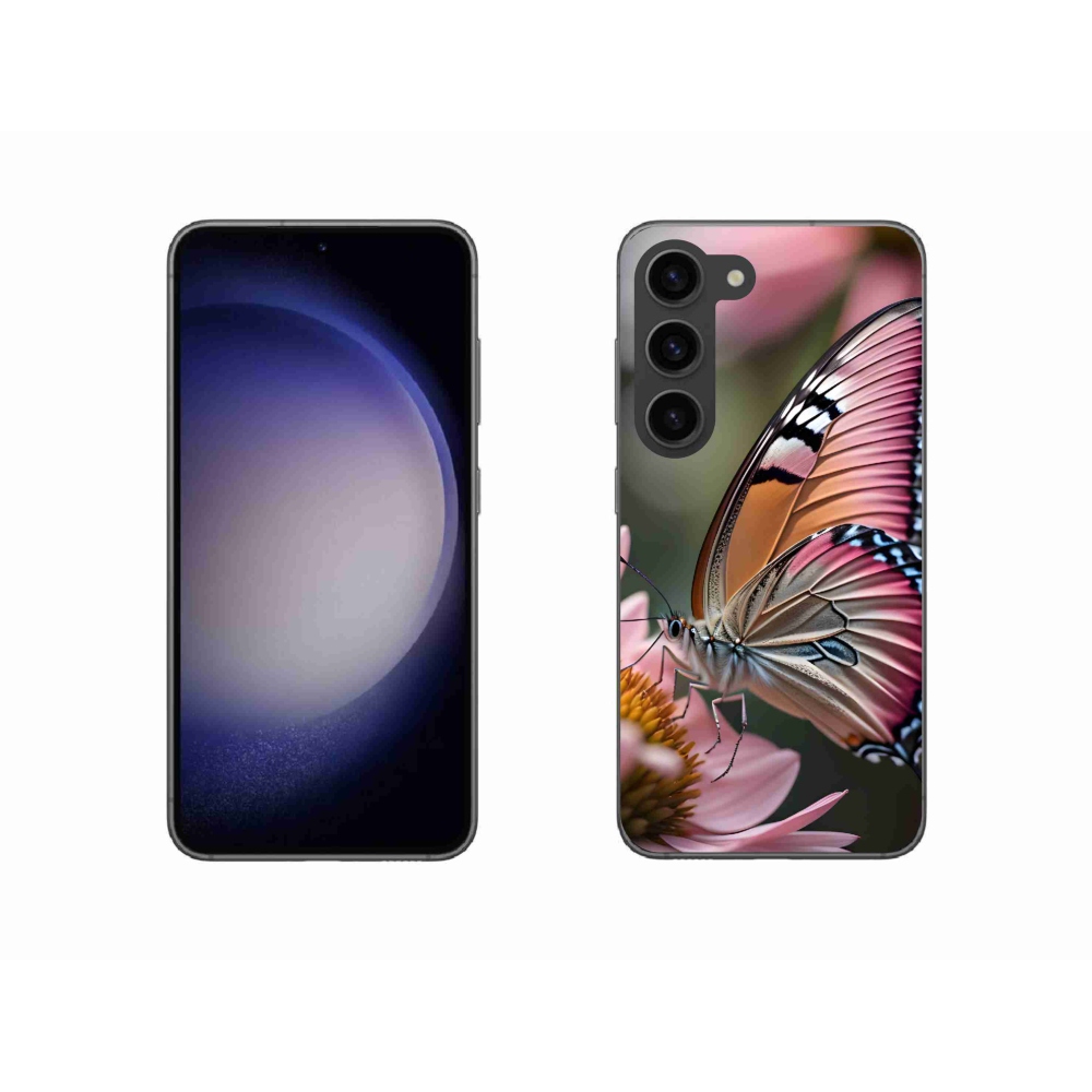 Zselés borítás mmCase Samsung Galaxy S23 5G - színes pillangó