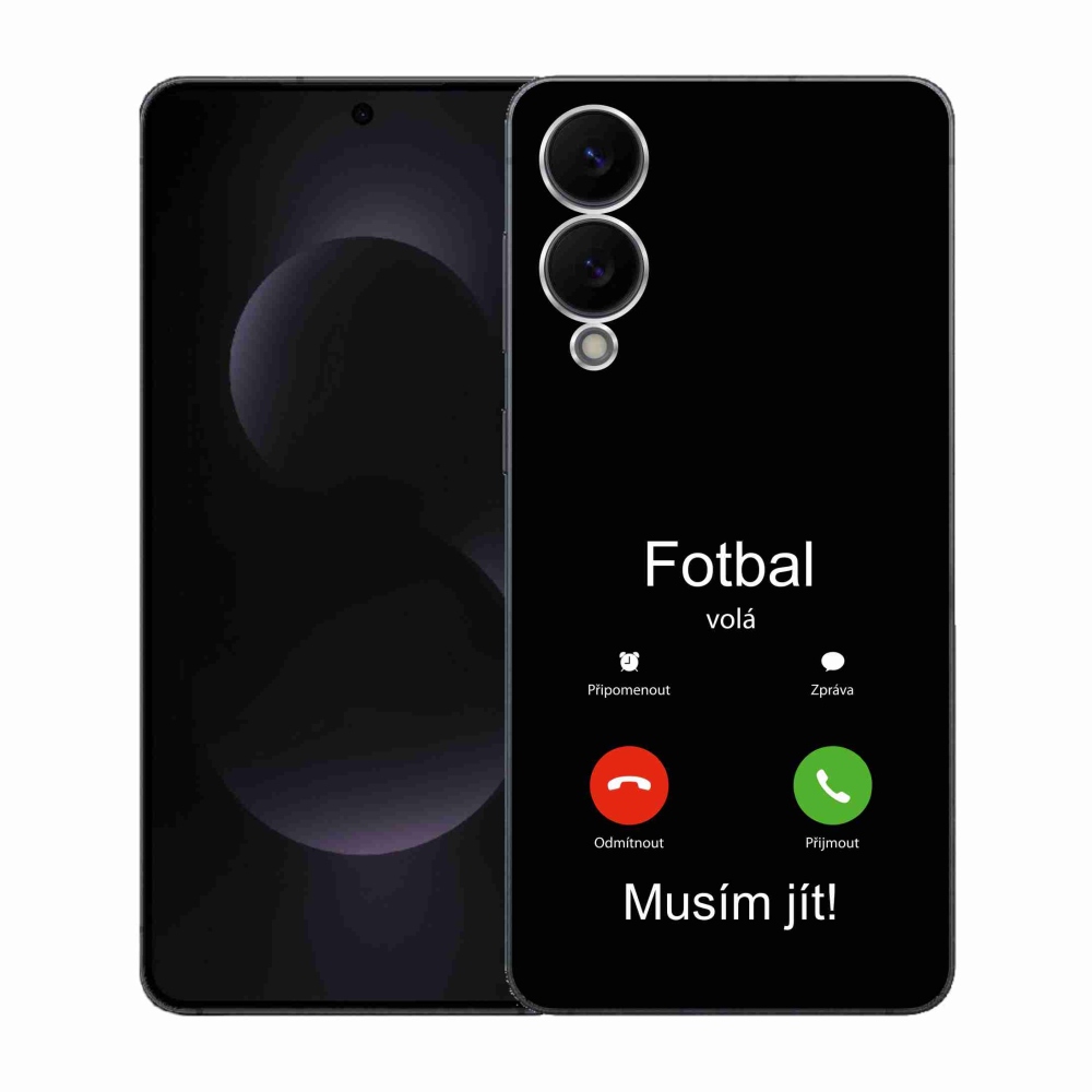 Gél borító mmCase Samsung Galaxy S25 Edge - futball hívások fekete háttérrel