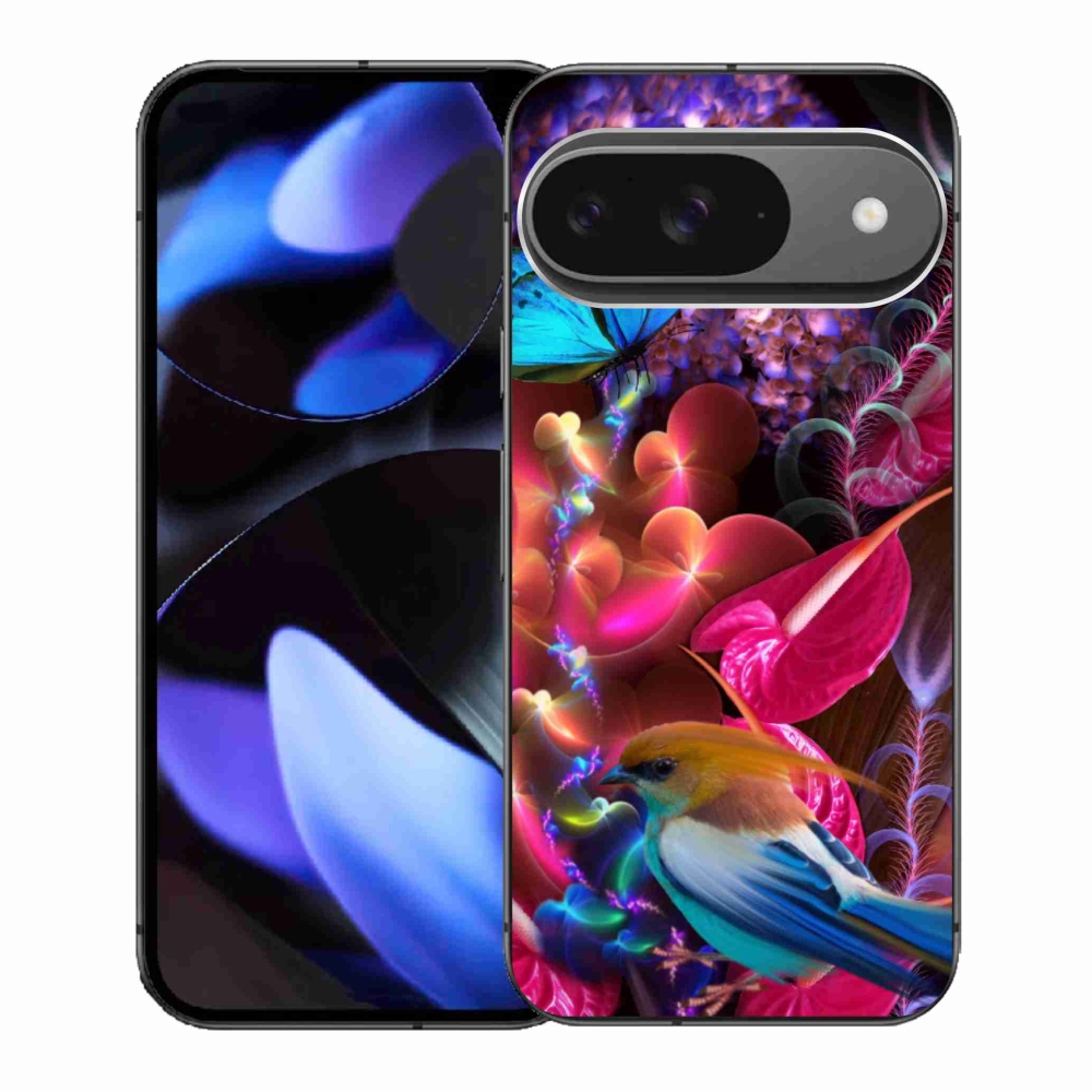 Gél borítás mmCase a Google Pixel 9/9 Pro számára - színes virágok