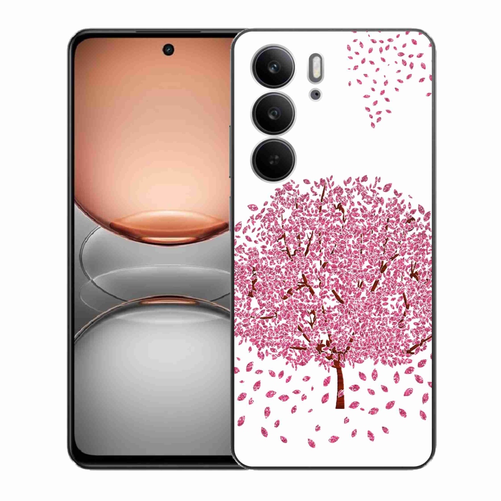 Gél borító mmCase a Realme C75 készülékhez - rajzfilmfa levelekkel