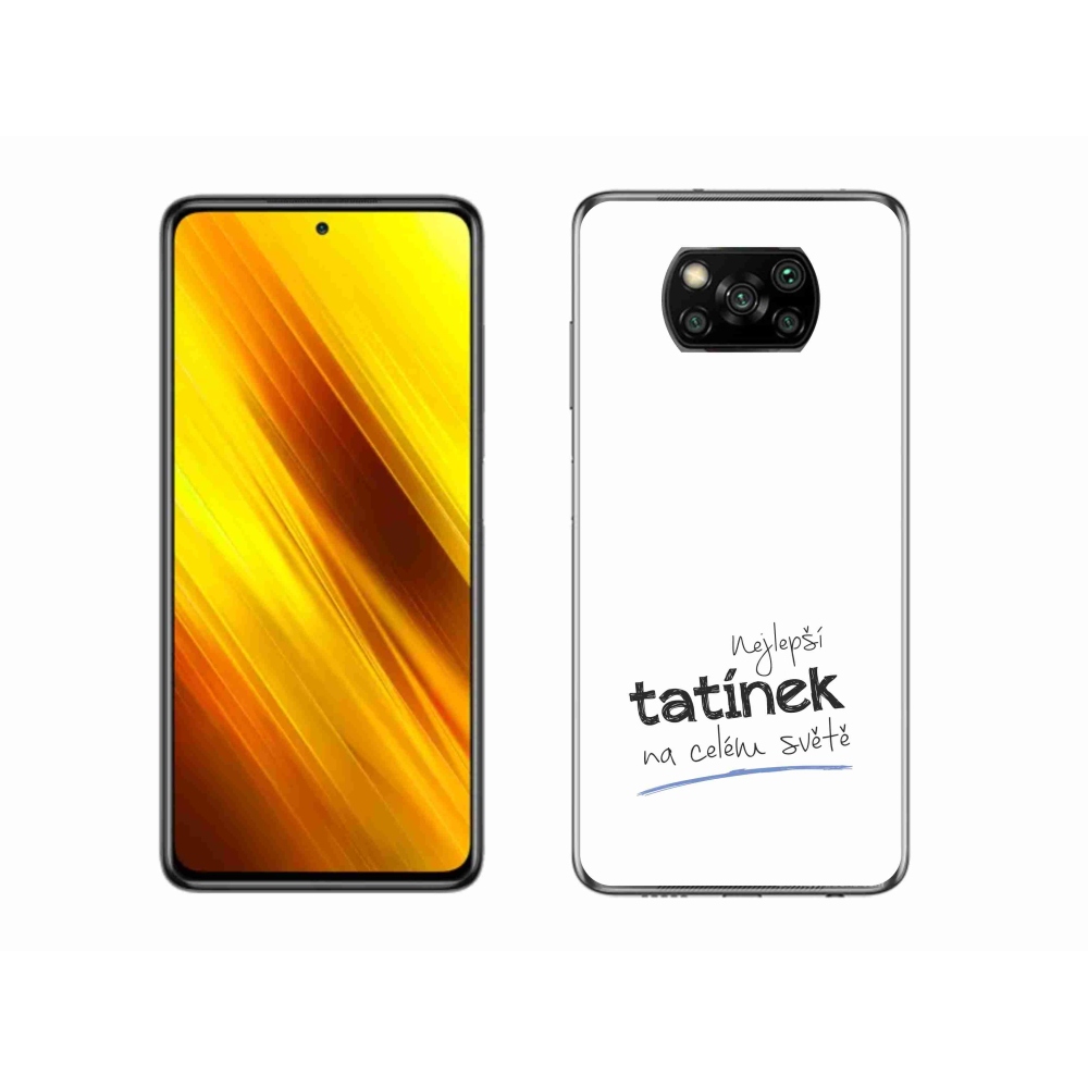 Gél borító mmCase a Xiaomi Poco X3 Pro - legjobb apuci 4 fehér háttérrel