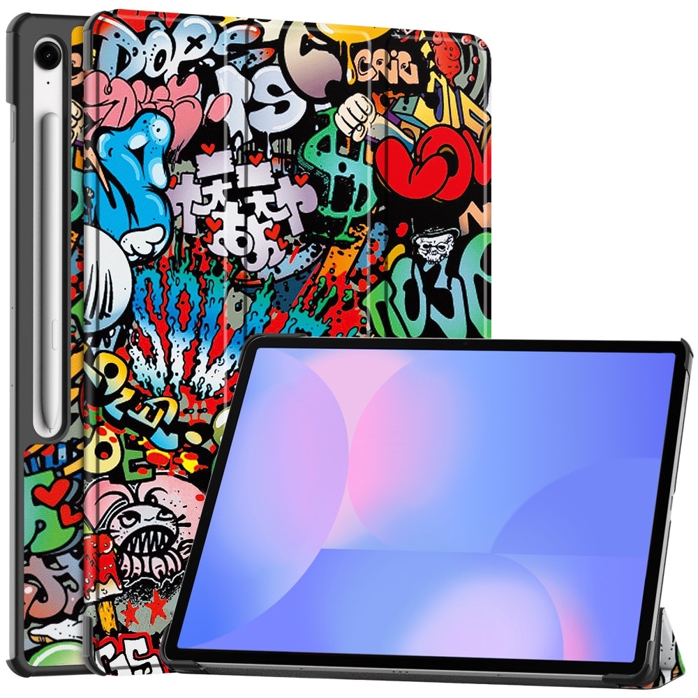 Patte intelligens záró tok Samsung Galaxy Tab S10 FE+ készülékhez - graffiti