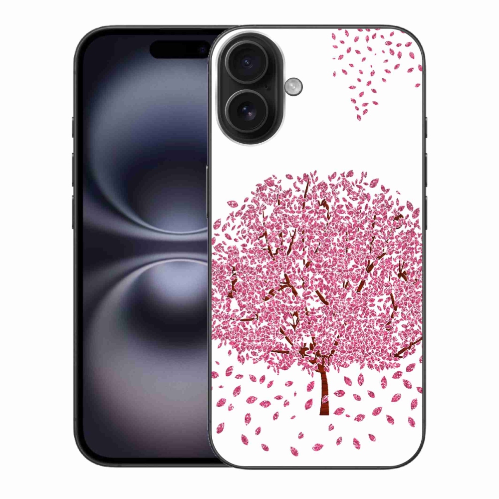 Zselés borítás mmCase iPhone 16 Plus készülékhez - rajzfilmfa levelekkel