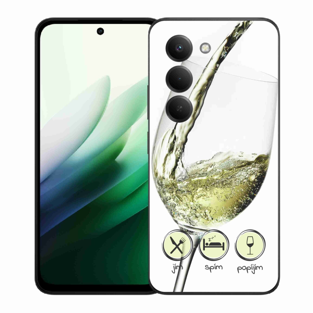 Gél borítás mmCase a Xiaomi Redmi 15 5G-hez - borospohár fehér