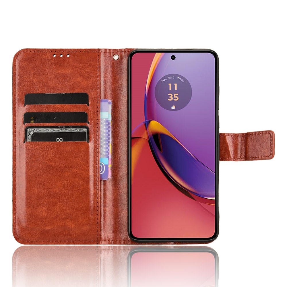 Őrült könyves tok Motorola Moto G84 5G - barna