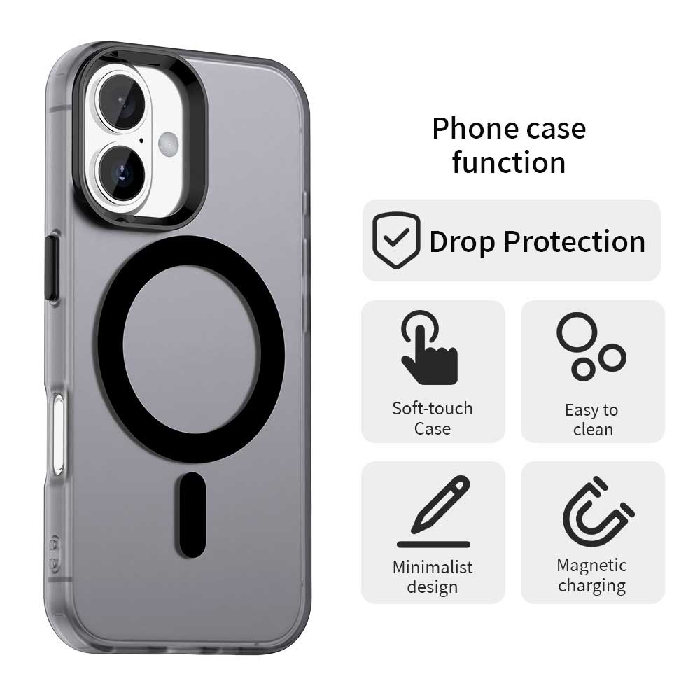 Candy zselés tok MagSafe iPhone 17 készülékhez - fekete