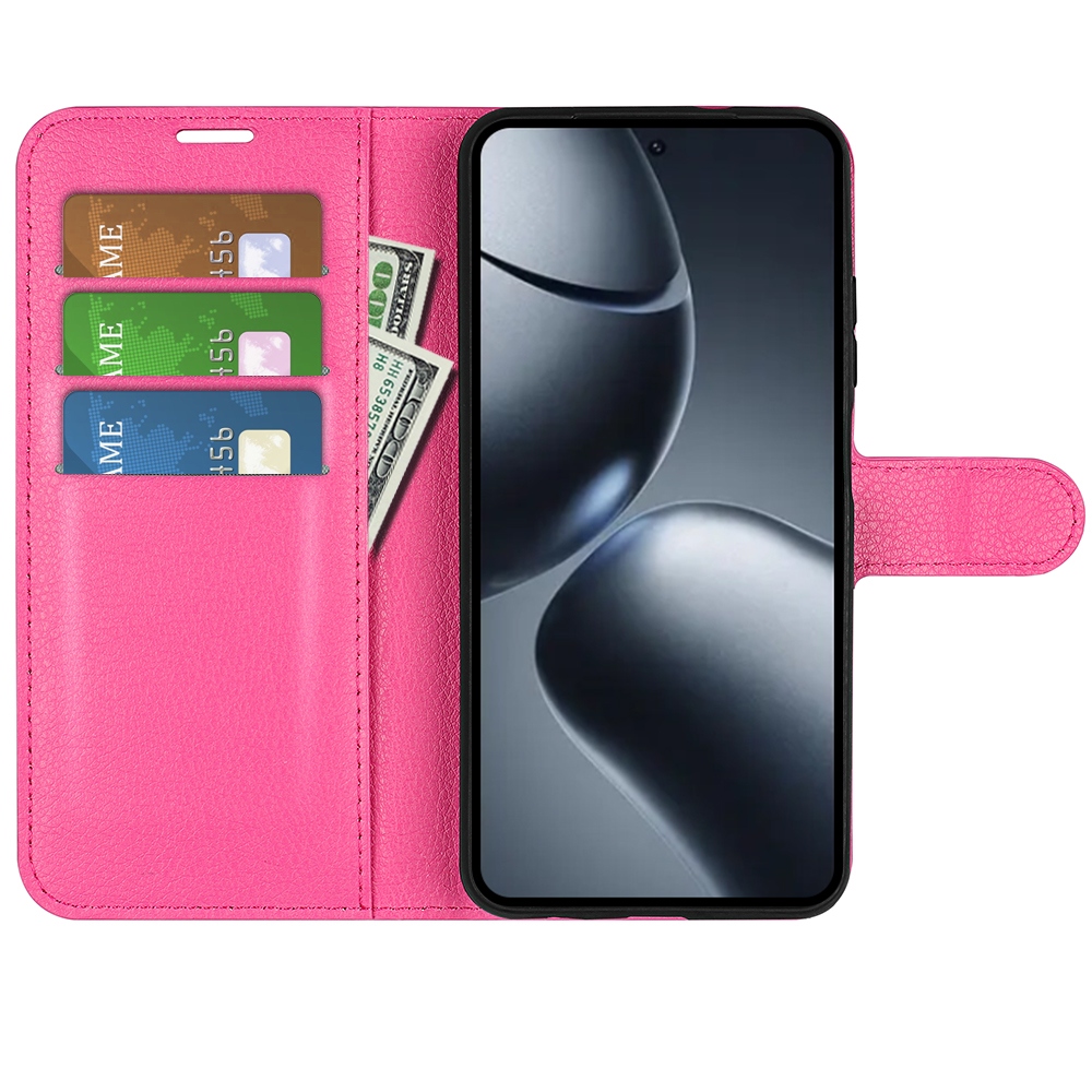 Litchi könyv tok Xiaomi 15T Pro - rózsa