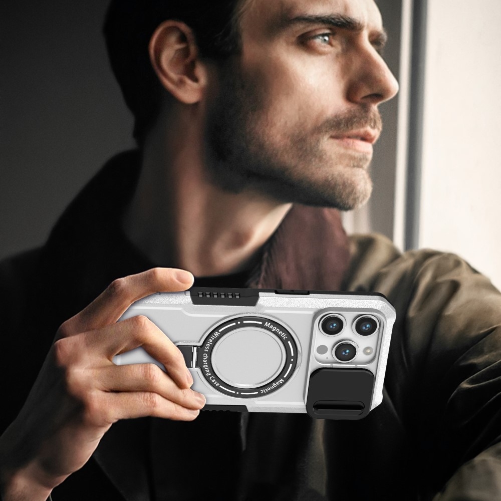 Katonai tartós védőburkolat MagSafe-vel iPhone 14 Pro Max készülékhez - Fekete/Fehér