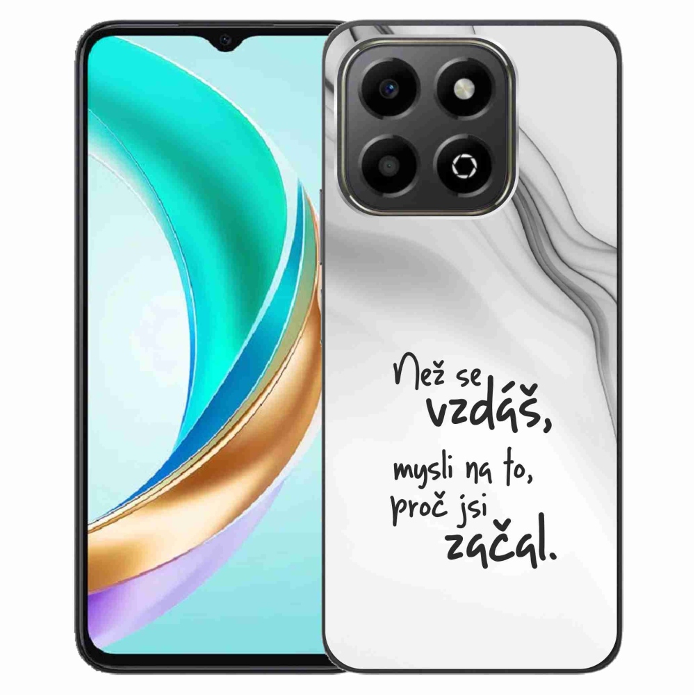 Zselés borítás mmCase a Honor X6b készülékhez - idézet 2 fehér háttér