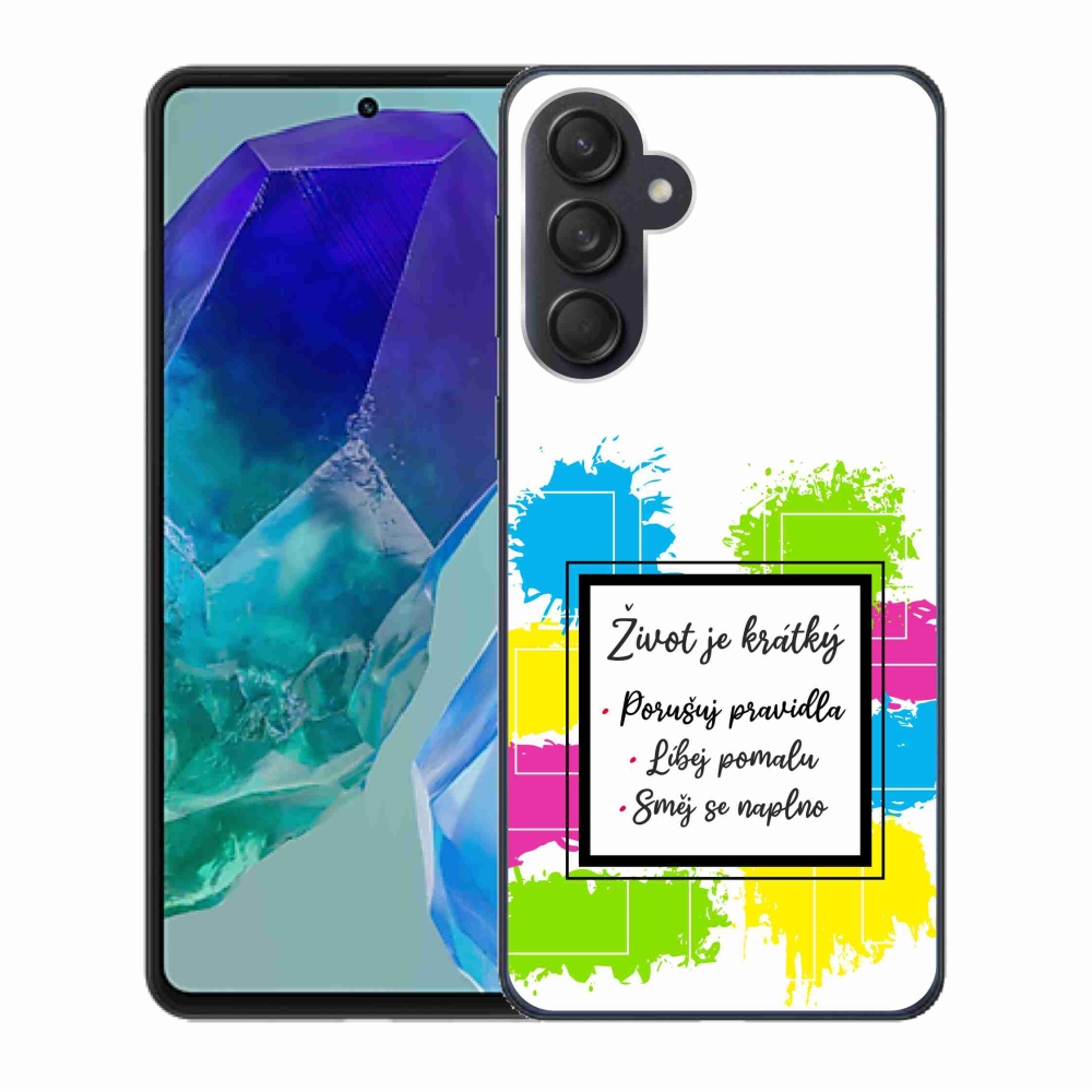 Gél borítás mmCase Samsung Galaxy M55 5G - idézem 5 fehér háttér