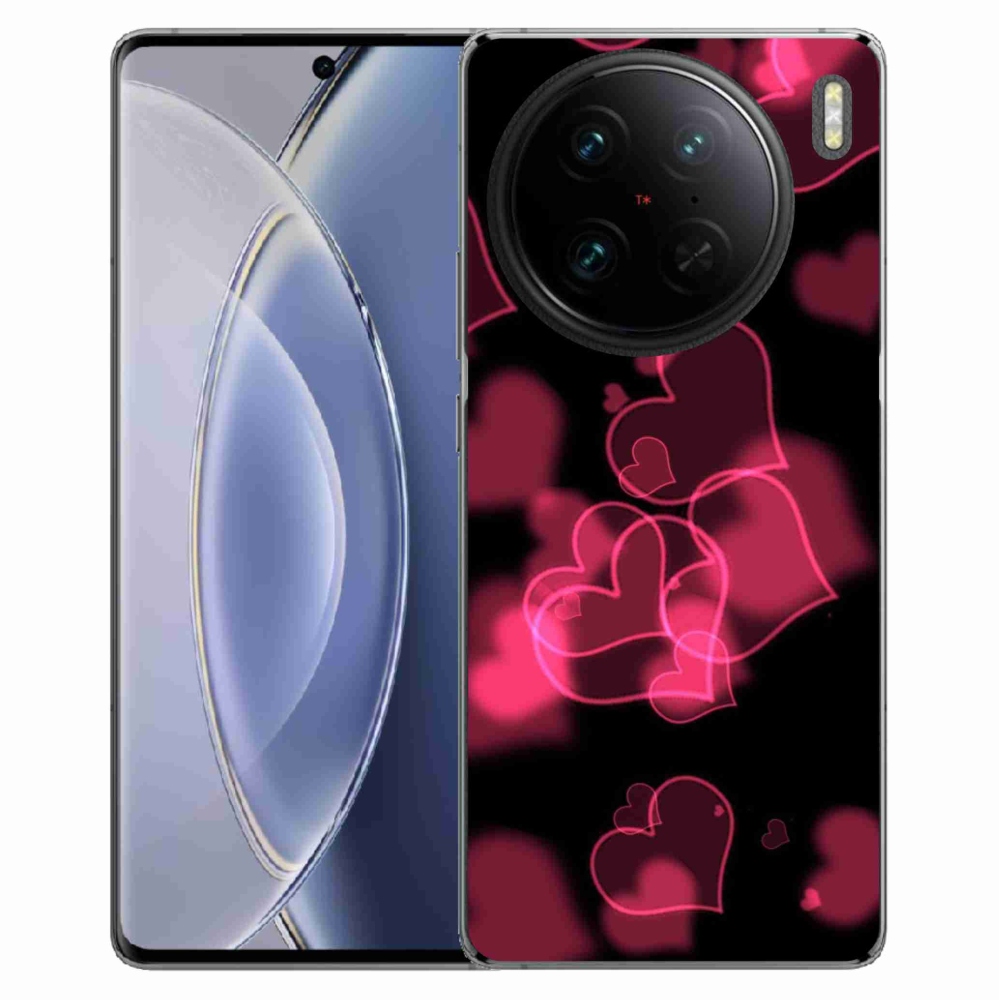 Zselés borítás mmCase a Vivo X90 Pro készülékhez - piros szívek