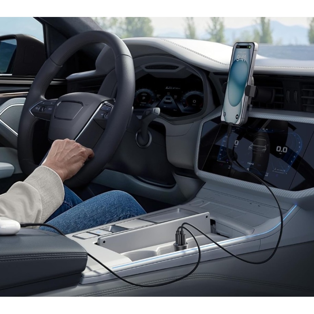 iPEAX autós töltő CL-03, 20 W, 1x USB-C és USB-A - fekete