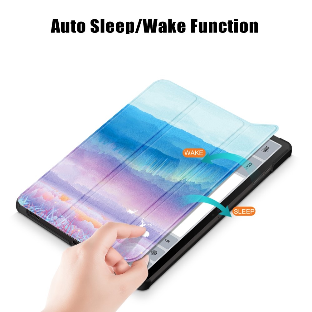 Nyomtatás intelligens záró tok Samsung Galaxy Tab S9 FE/Tab S10 FE - absztrakt minta