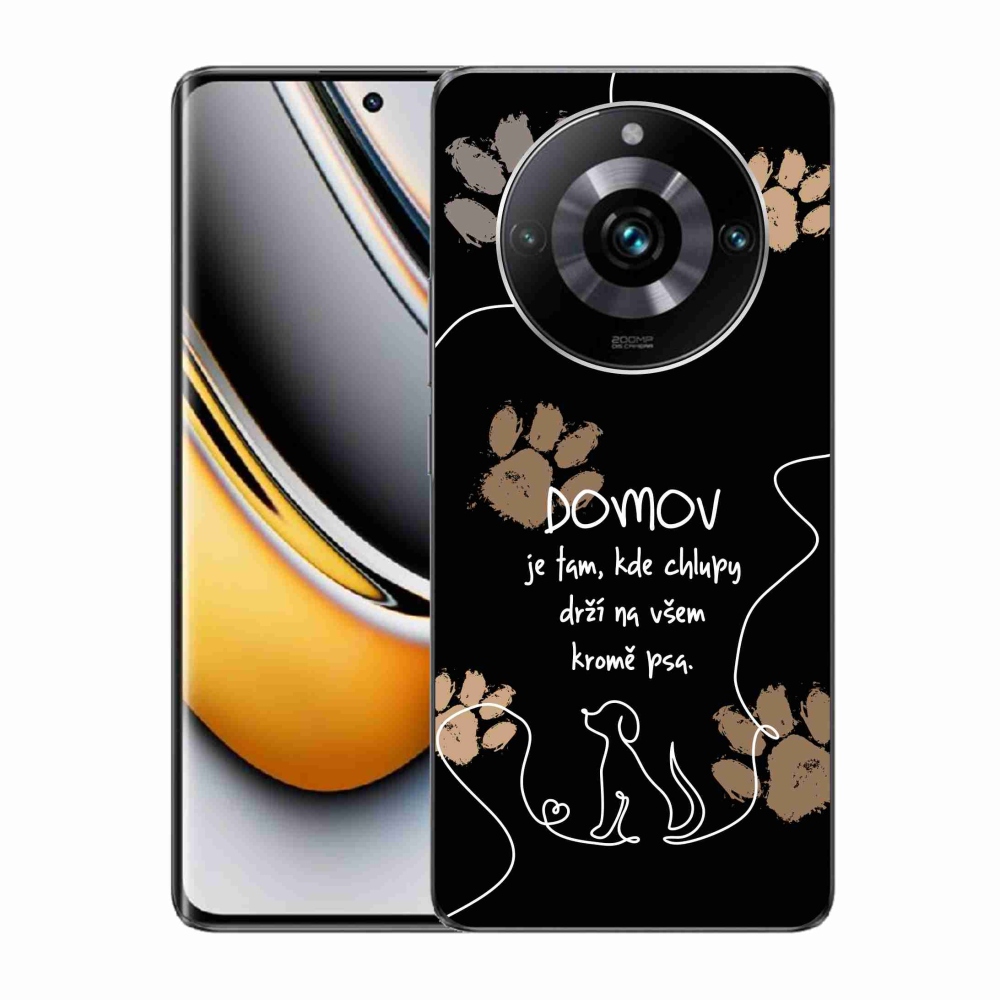 Gél borítás mmCase a Realme 11 Pro/11 Pro+ készülékhez - kutya motívum fekete háttérrel