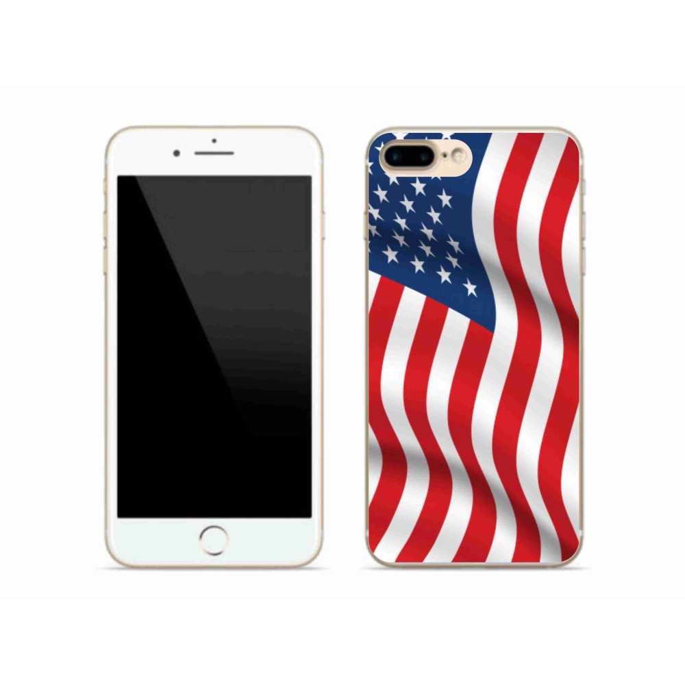 Zselés borítás mmCase iPhone 8 Plus készülékhez - amerikai zászló