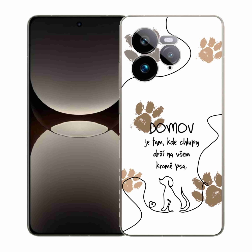 Gél borítás mmCase a Realme GT 7 Pro 5G készülékhez - kutyamotívum fehér háttérrel