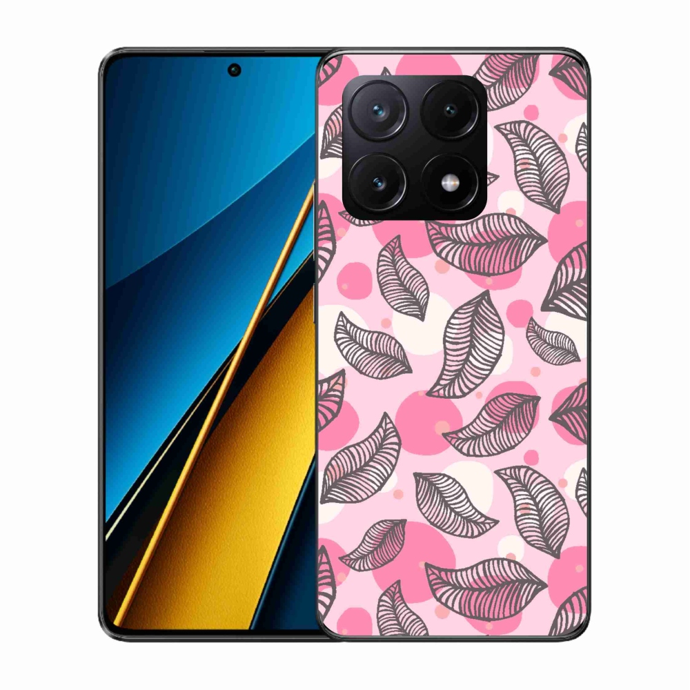 Gél borítás mmCase a Xiaomi Poco X6 Pro 5G számára - rajzfilmes hulló levelek
