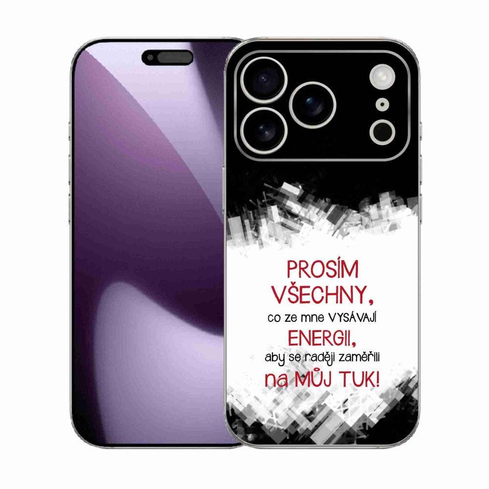 Gél borítás mmCase iPhone 17 Pro készülékhez - vicces szöveg 1 piros
