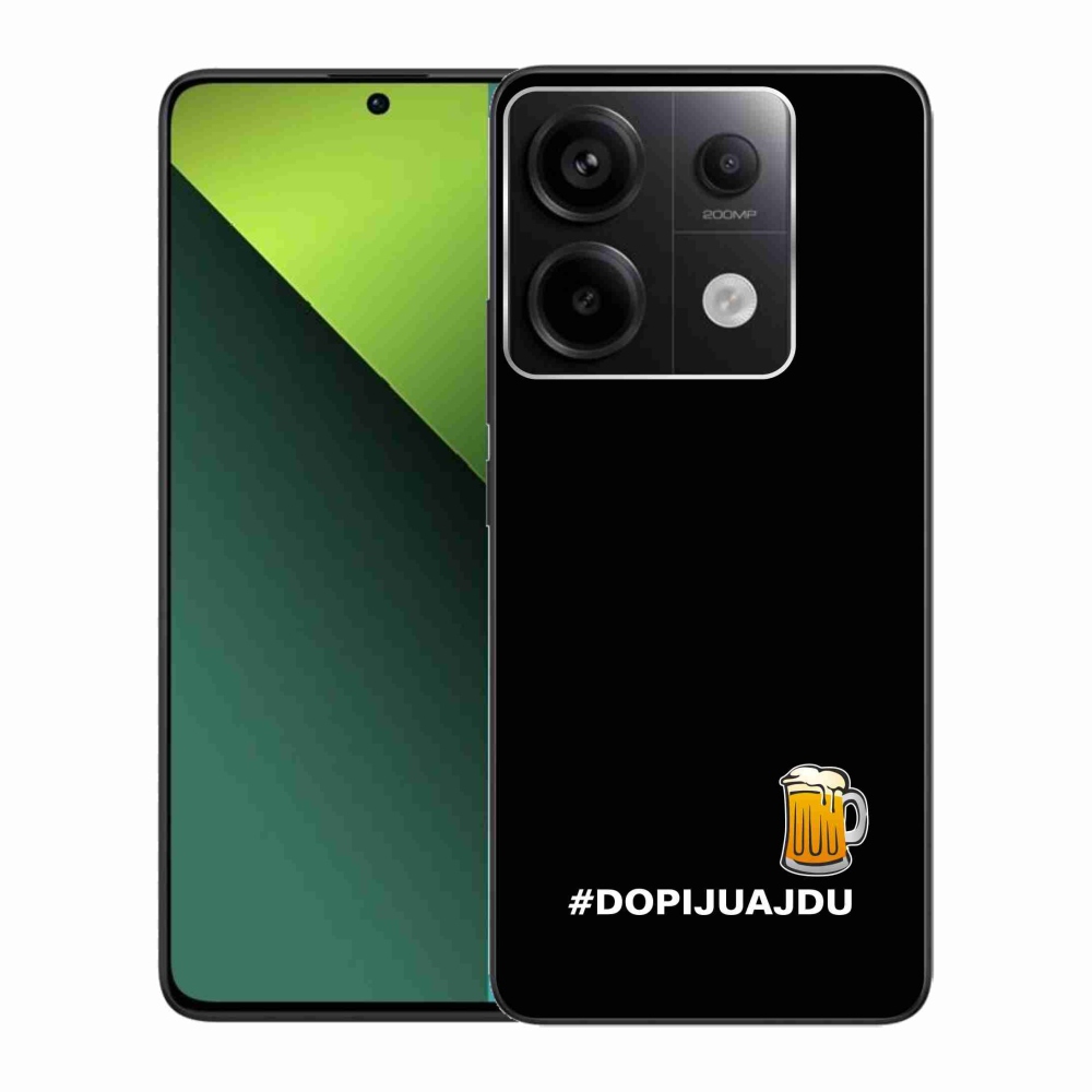 Gél borítás mmCase a Xiaomi Redmi Note 13 Pro 5G/Poco X6 5G - sör motívum 1 fekete háttérrel