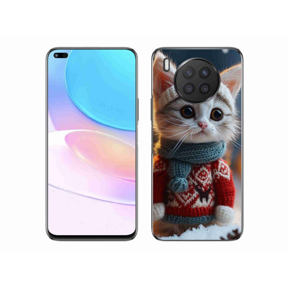 Zselés borítás mmCase a Honor 50 Lite készülékhez - cica pulóverben