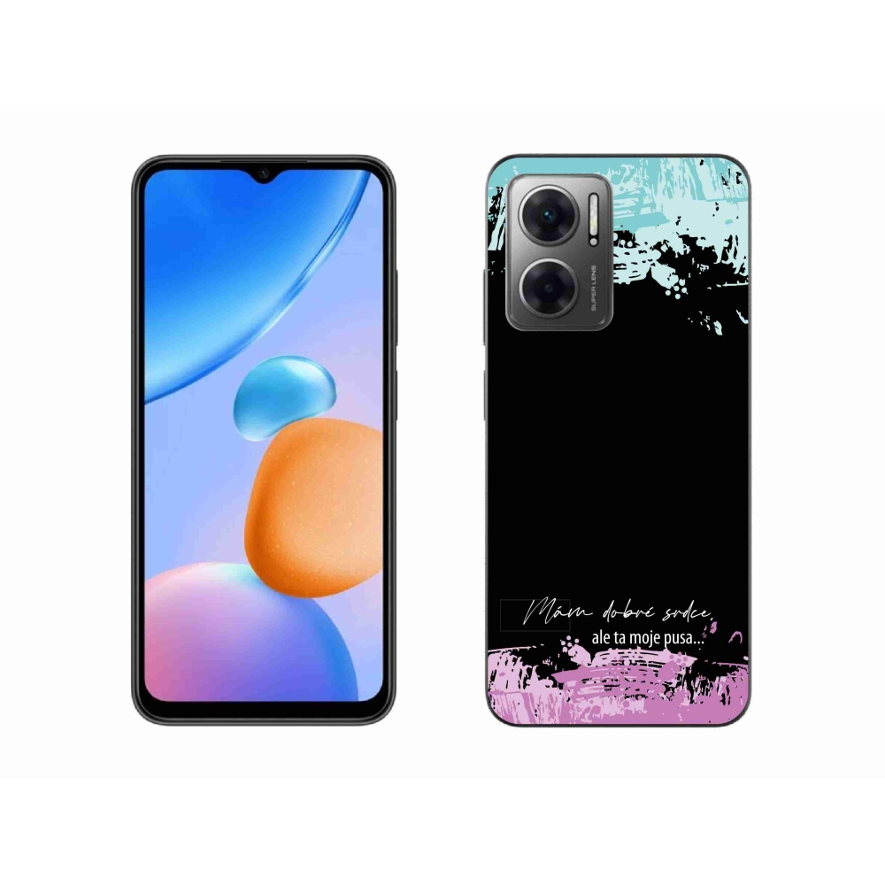 Gél borító mmCase a Xiaomi Redmi 10 5G-hez - vicces szöveg 3 fekete háttérrel