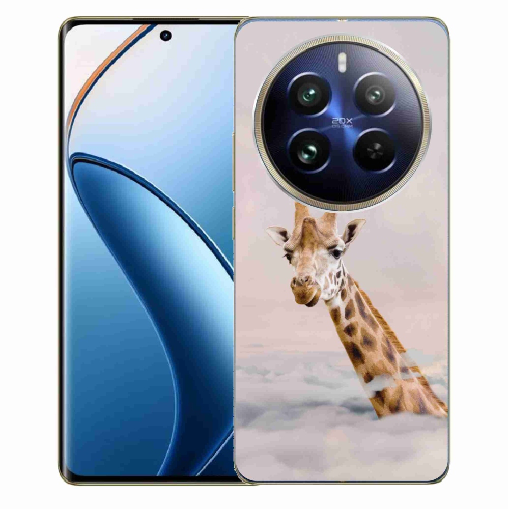 Zselés borítás mmCase a Realme 12 Pro 5G/12 Pro+ 5G számára - zsiráf a felhőkben