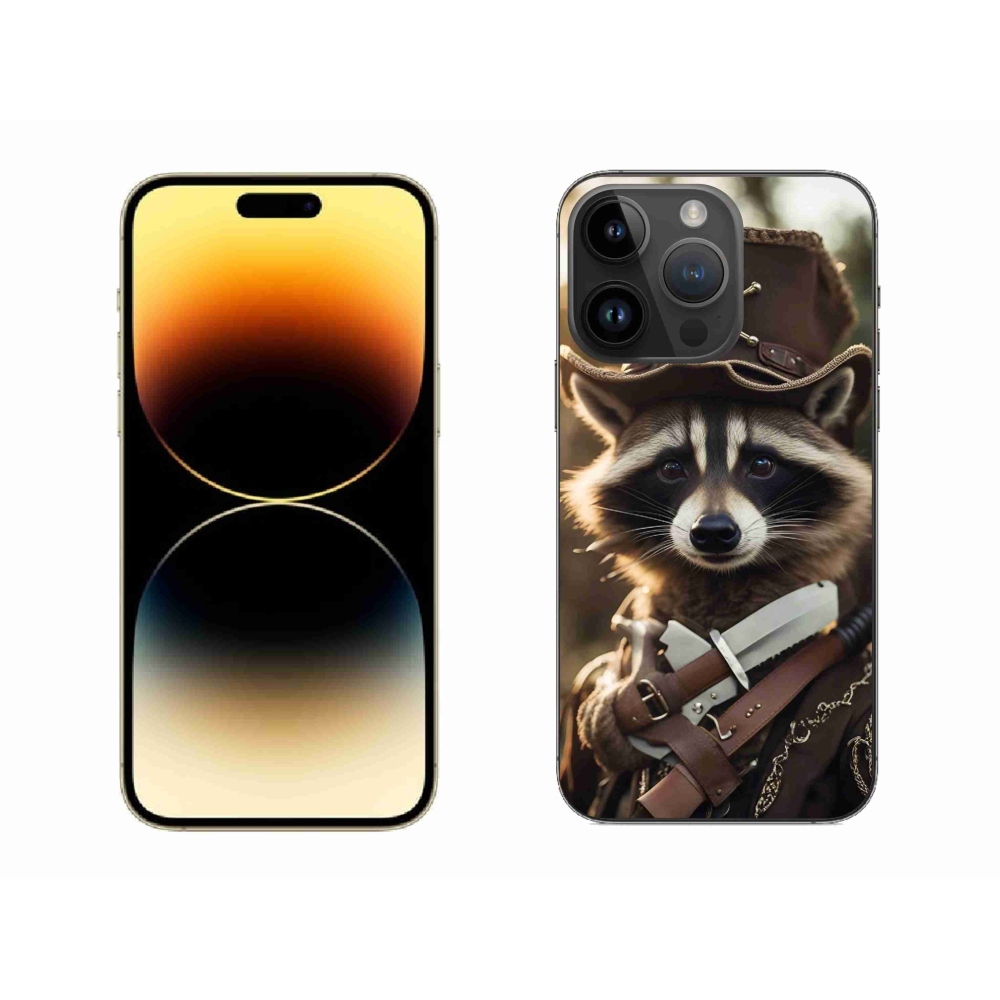 Zselés borítás mmCase iPhone 14 Pro Max készülékhez - mosómedve egyenruhában