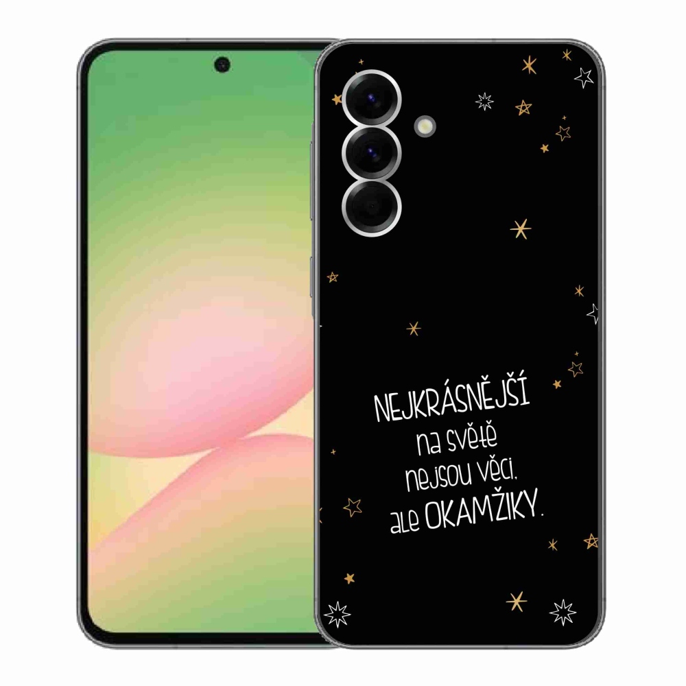 Gél borító mmCase Samsung Galaxy A56 5G - idézet 4 fekete háttér