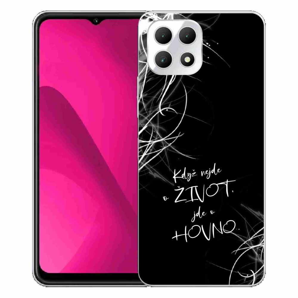 Gél borító mmCase a T-Mobile T Phone 2 készülékhez - vicces szöveg 16 fekete háttér