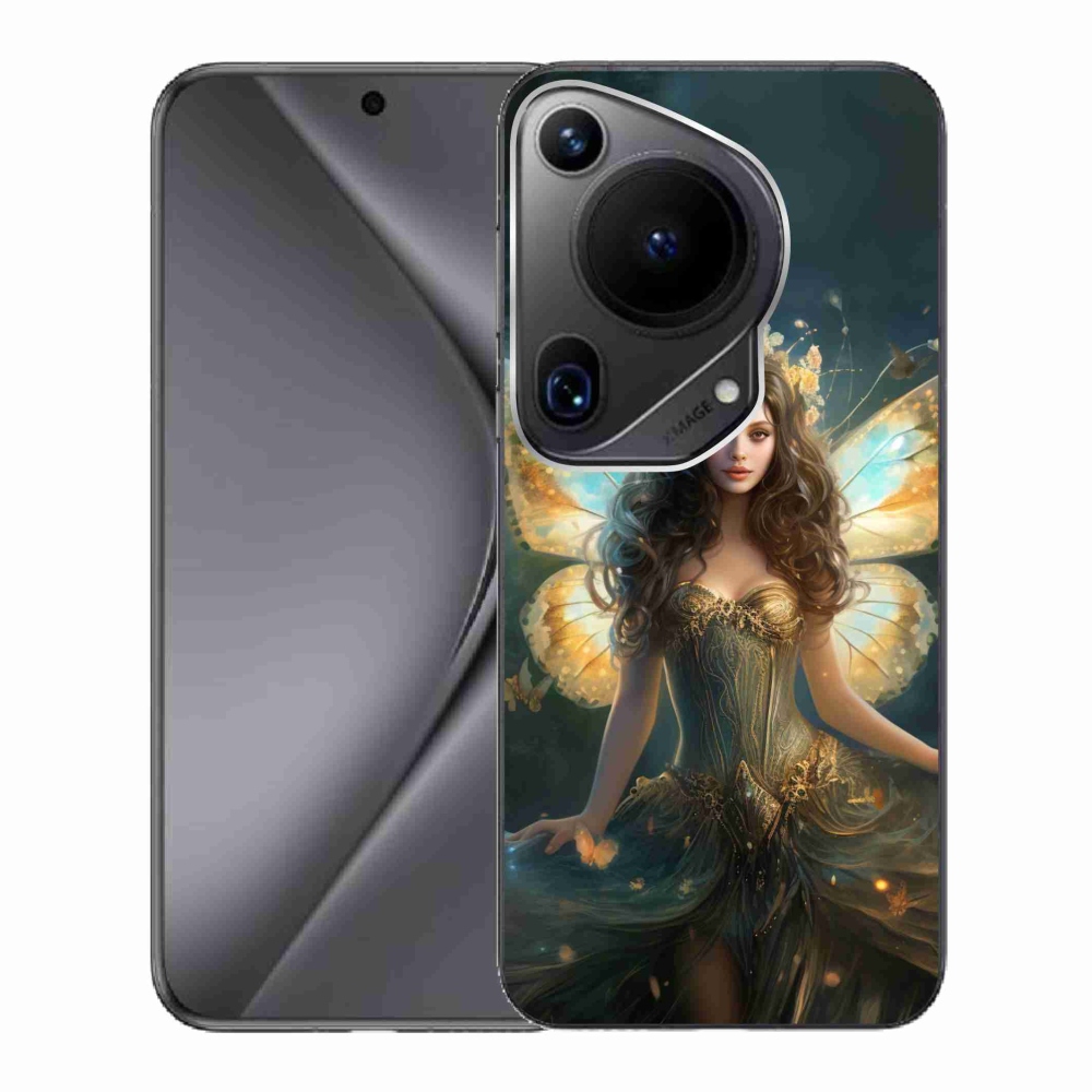 Gél borító mmCase a Huawei Pura 70 Ultra számára - pillangó nő