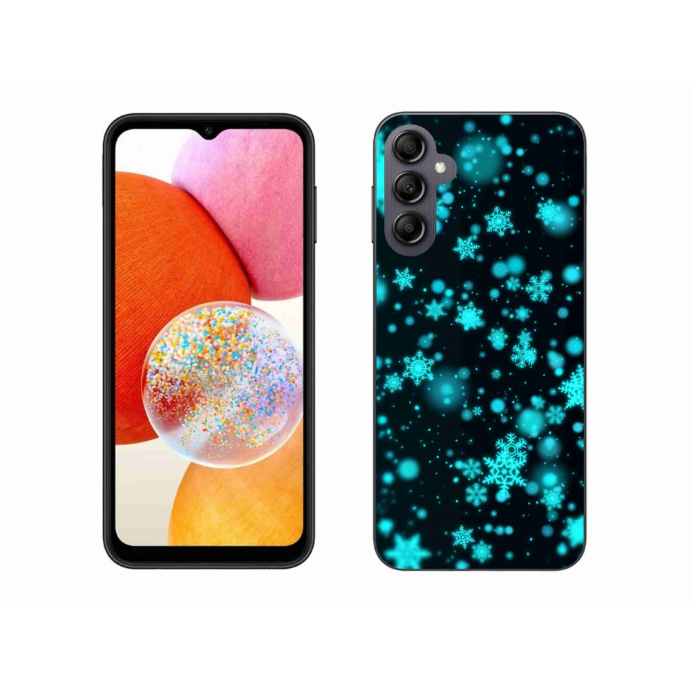 Gél védőhuzat mmCase Samsung Galaxy A14 4G/5G - hópelyhek 1