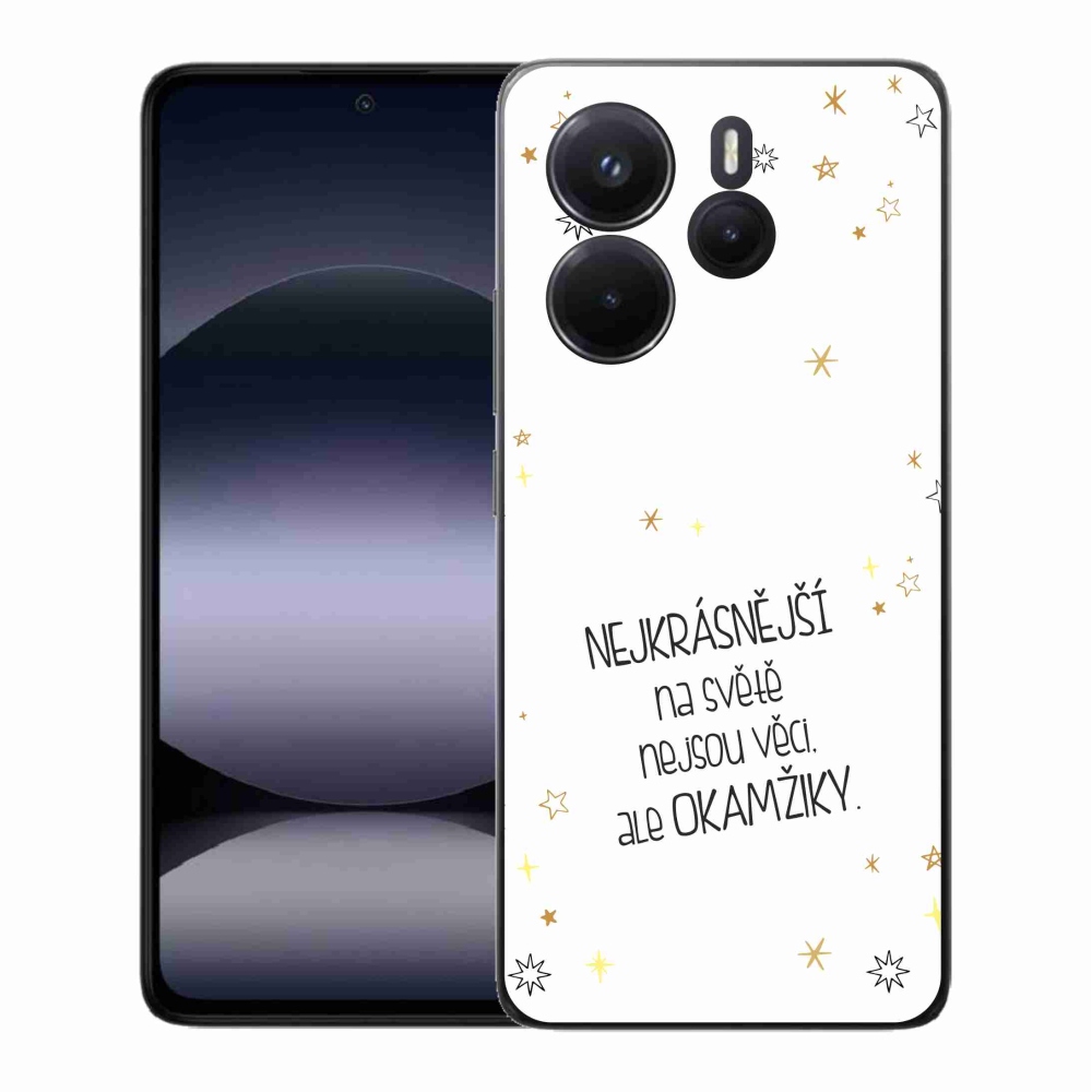 Gél borítás mmCase a Xiaomi Redmi Note 14-hez - idézem 4 fehér háttér