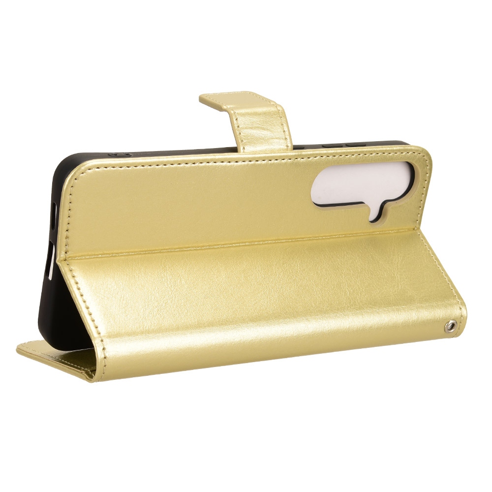 Őrült könyv tok Samsung Galaxy S25 FE - arany színű