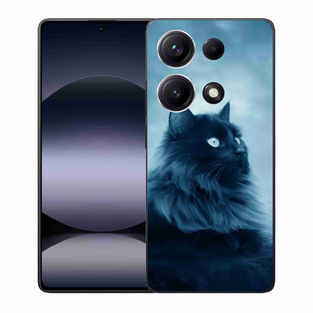 Gél borítás mmCase a Xiaomi Redmi Note 14S-hez - fekete macska 1
