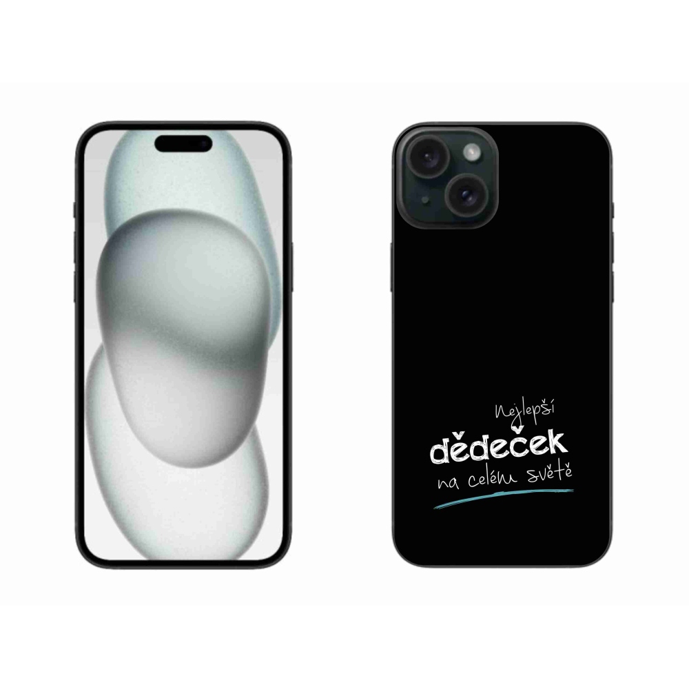 Gél borítás mmCase iPhone 15 Plus készülékhez - Legjobb nagypapa 3 fekete háttér