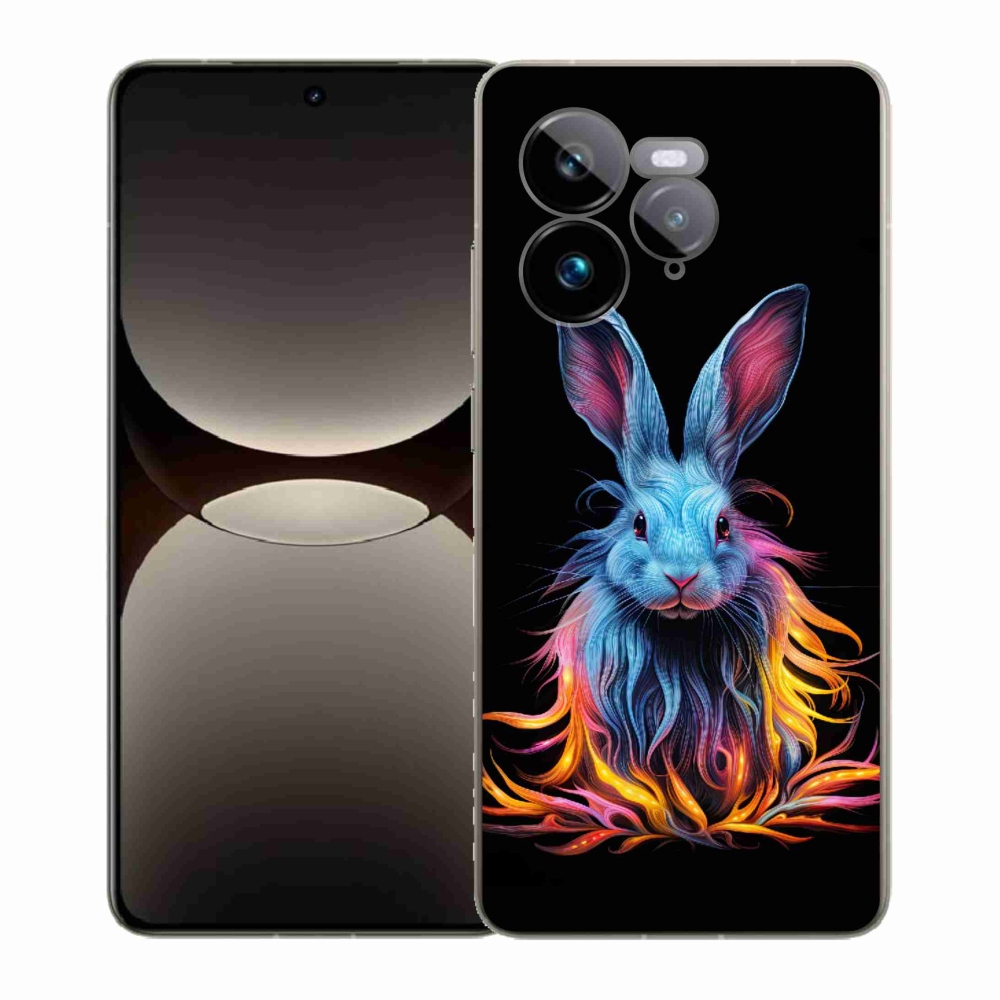 Zselés borítás mmCase a Realme GT 7 Pro 5G-n - absztrakt nyúl