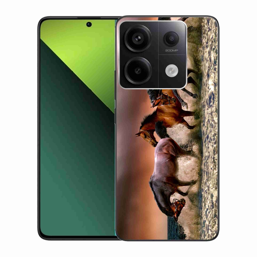 Gél tok mmCase a Xiaomi Redmi Note 13 Pro 5G/Poco X6 5G számára - lovak 1