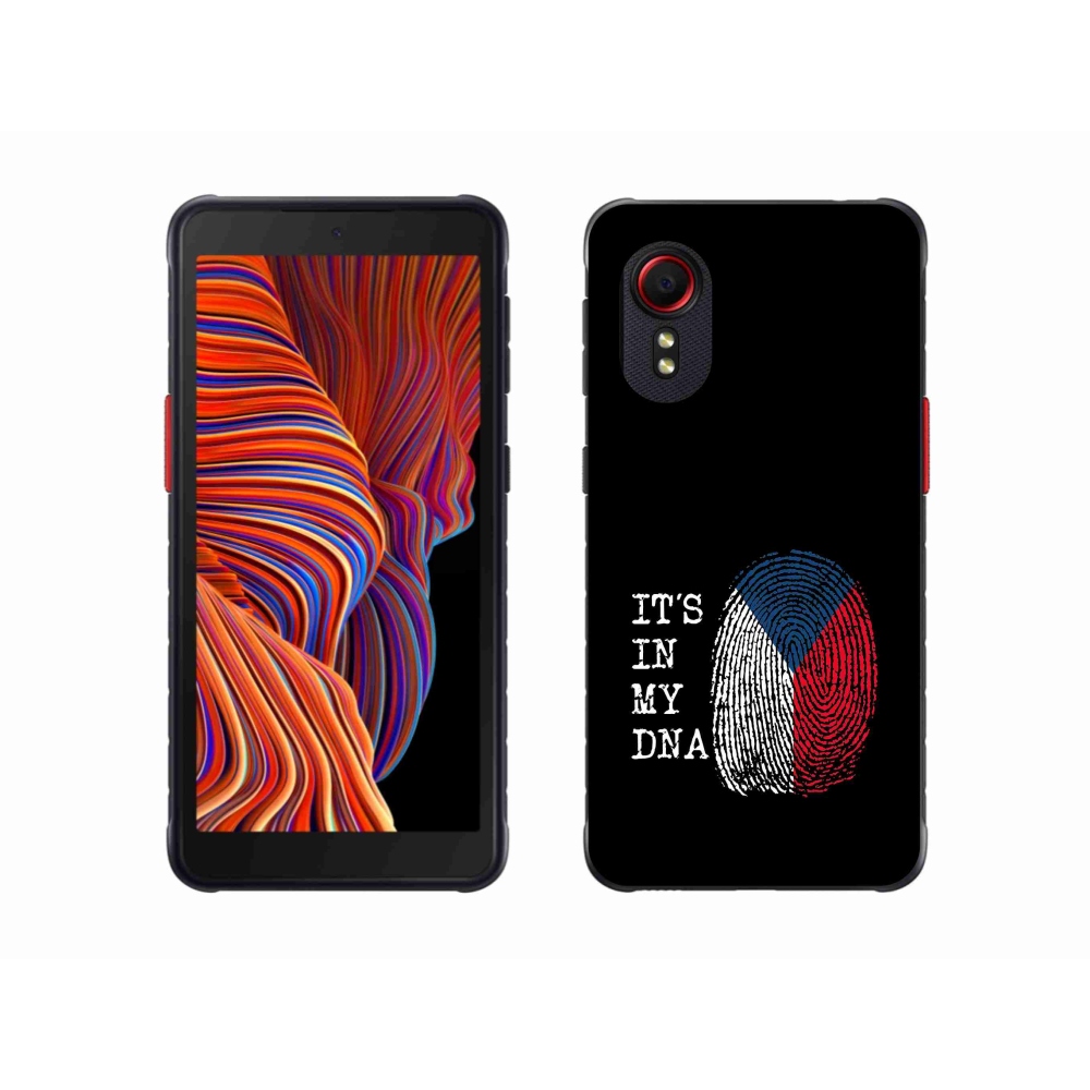 Gél borítás mmCase Samsung Galaxy Xcover 5 - zászlós ujjlenyomat fekete háttérrel