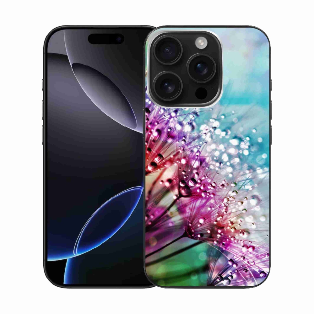 Zselés borítás mmCase iPhone 16 Pro készülékhez - színes virágok