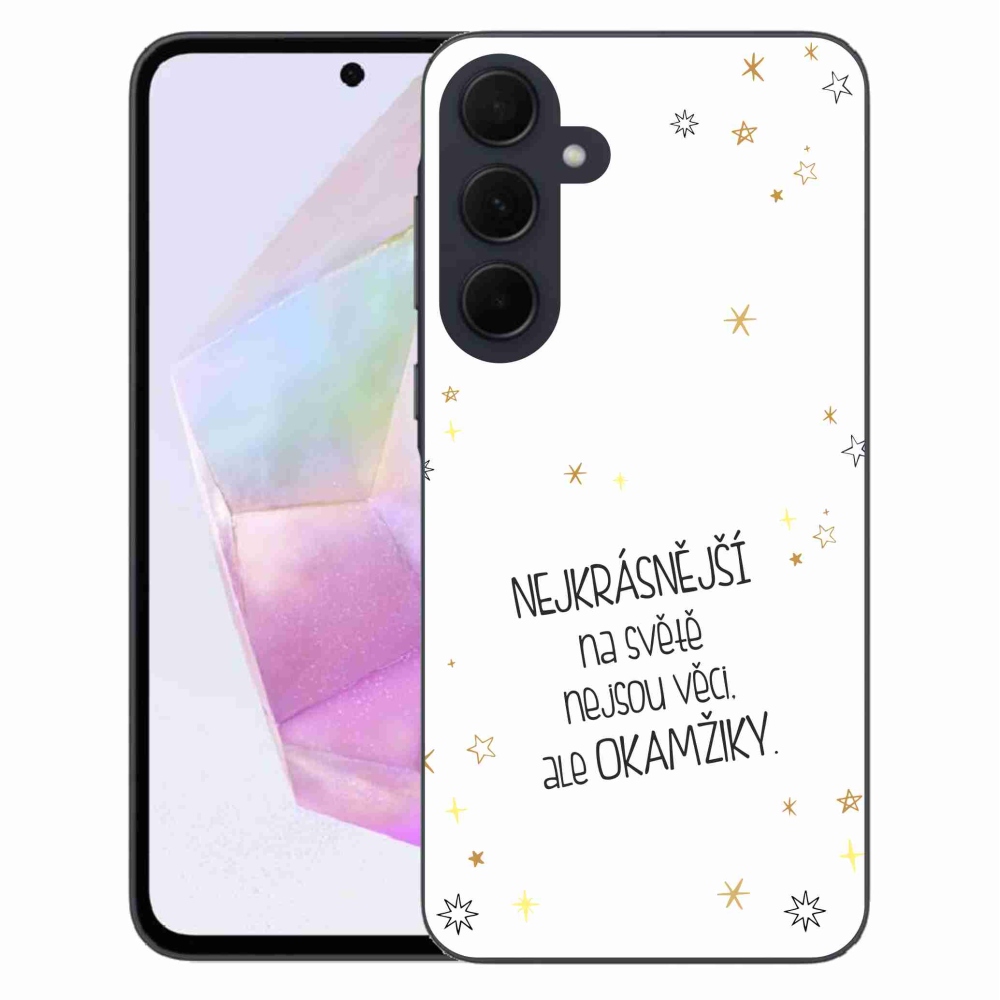 Gél borítás mmCase Samsung Galaxy A35 5G - idézet 4 fehér háttér
