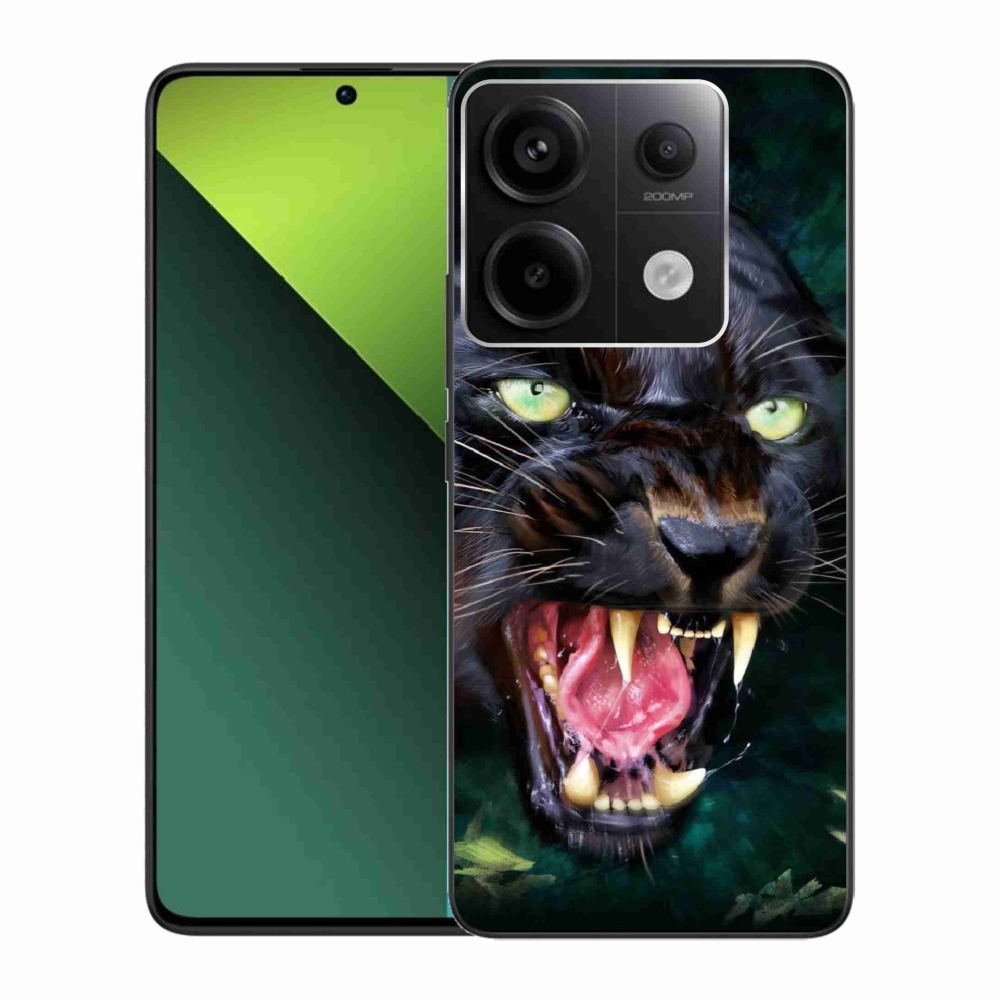 Gél borítás mmCase a Xiaomi Redmi Note 13 Pro 5G/Poco X6 5G - dühös fekete párduchoz