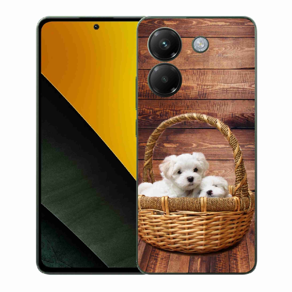 Gél borítás mmCase a Xiaomi Poco M7 Pro 5G számára - kölyökkutyák