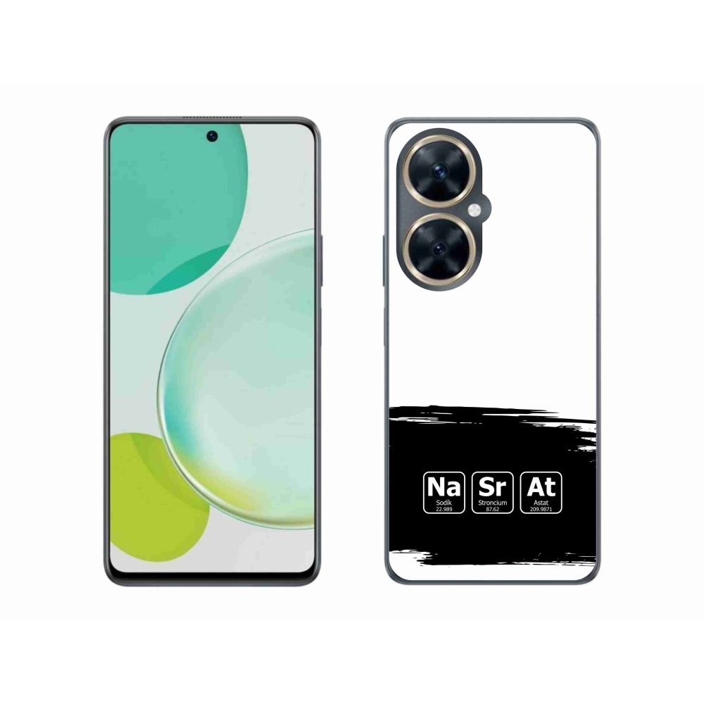 Gél borító mmCase a Huawei Nova 11i - kémiai elemek fekete és fehér háttérrel