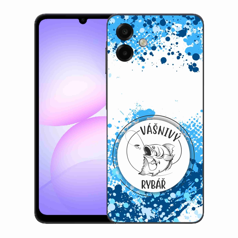 Gél borító mmCase Samsung Galaxy A07 4G - szenvedélyes halász fehér háttérrel