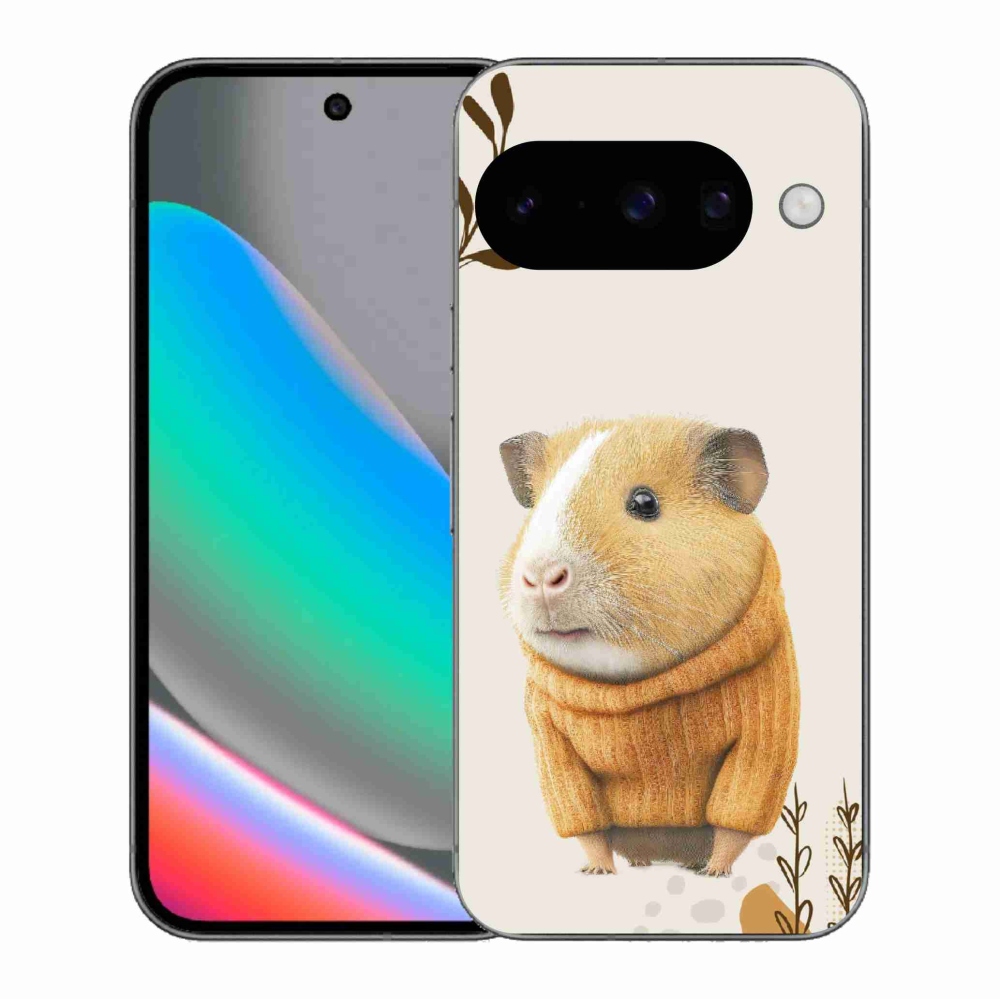 Gél borítás mmCase a Google Pixel 10 számára - tengerimalac pulóverben