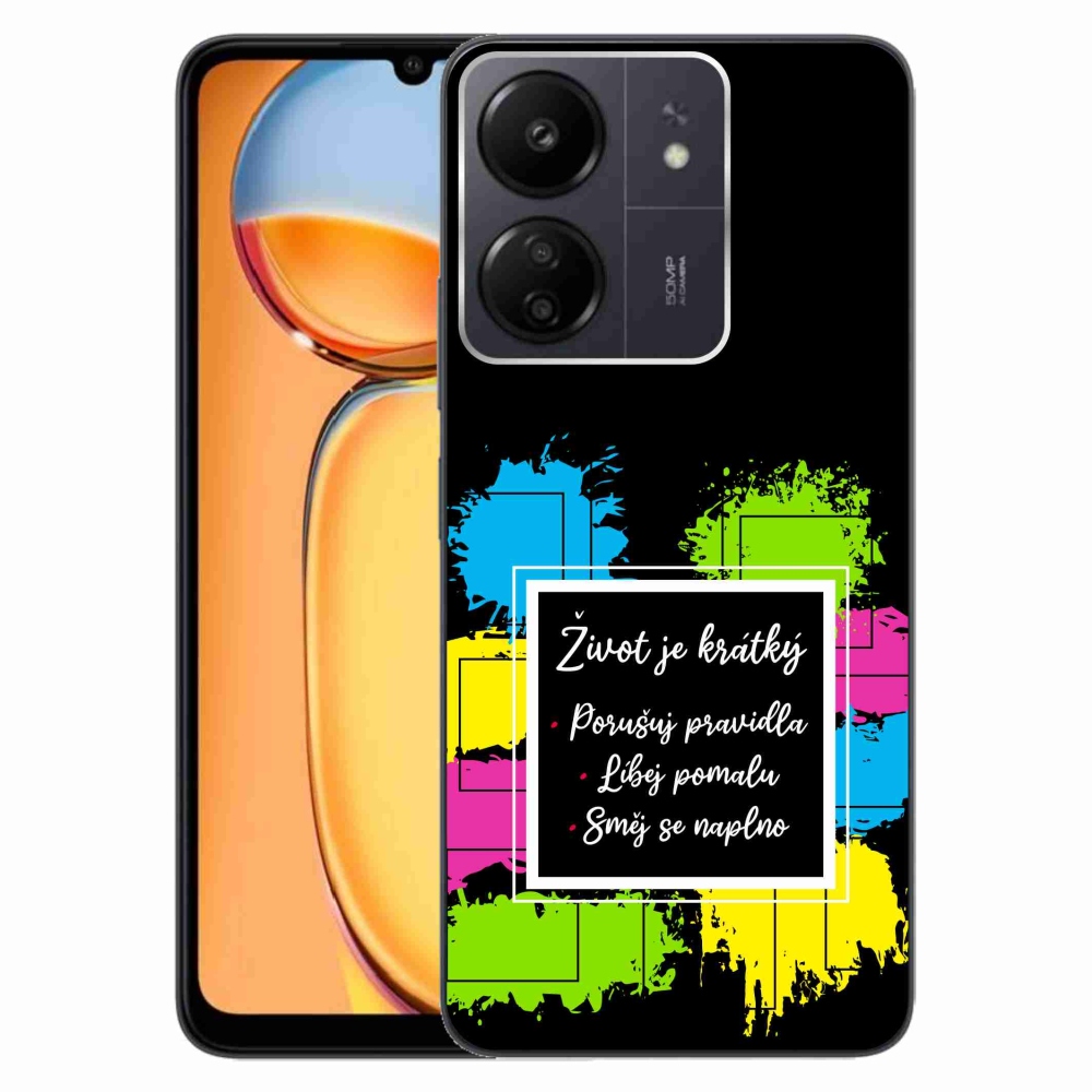 Gél borítás mmCase a Xiaomi Poco C65/Redmi 13C - idézem 5 fekete háttérrel